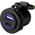 Sea-Dog Round Dual USB & USB-C Power Socket with LED Illumination