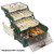 Plano Hybrid Hip 3-Tray Tackle Box in Forest Green with Removable Drawers