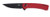 CRKT Knives Q Compact 3.05-Inch Plain Blade with Red Handle (Part Number 7075R)