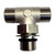 Uflex USA Boss Style T-Fitting Nickel ORB 6 to 3/8 Inch Compression Uflex USA Boss Style T-Fitting Nickel ORB 6 to 3/8 Inch Compression