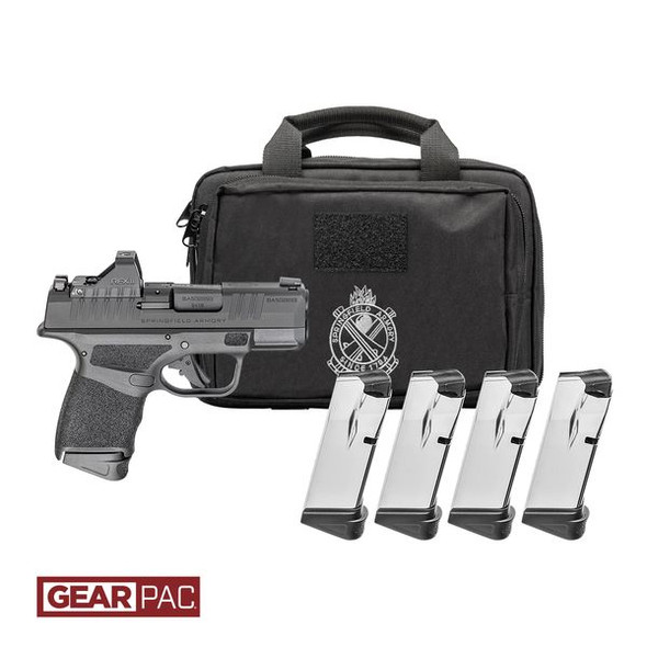 Springfield Armory Hellcat OSP 380 - Compact Semi-Auto Pistol with 4 Magazines and Pistol Bag