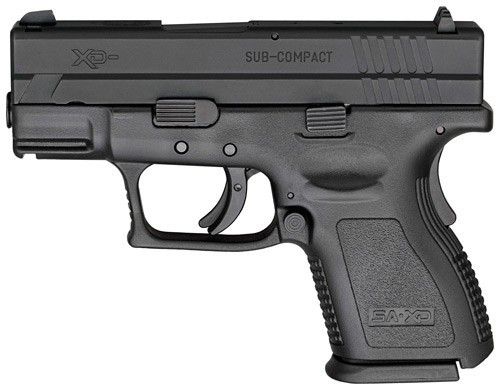 Springfield Armory XD Sub-Compact .40 S&W Pistol with 3-Inch Barrel and Black Polymer Frame