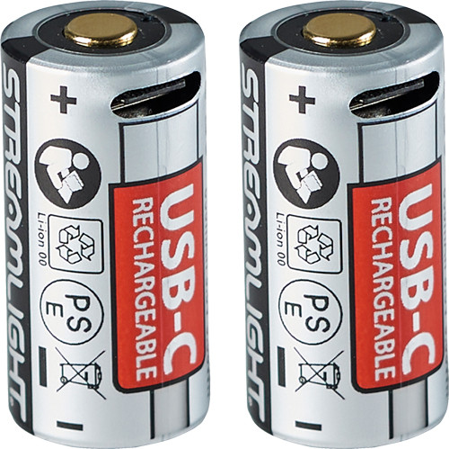 Streamlight SL-B9 USB Battery 2-Pack - Lithium Ion Rechargeable Power Source