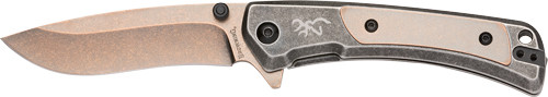 Browning Jericho 3-Inch Folding Knife with D2 Blade and Copper Handle