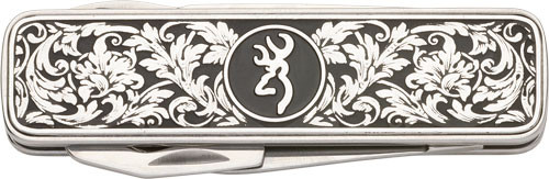 Browning Morgan Folder Knife with Stainless Steel Blade and Handle in Grey