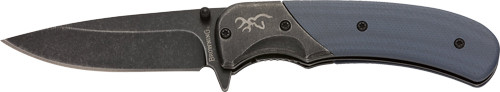 Browning The Range 2.75-Inch Stainless Steel Folding Knife with Blue/Black Micarta Handle
