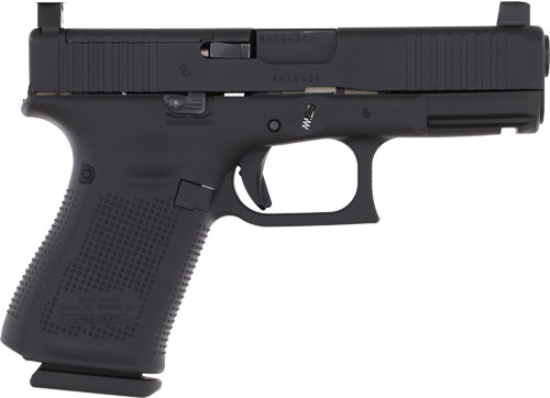 Glock G19 9mm Gen 5 MOS Semi-Auto Pistol with 3 Magazines - Black Polymer Frame and Fixed Sights