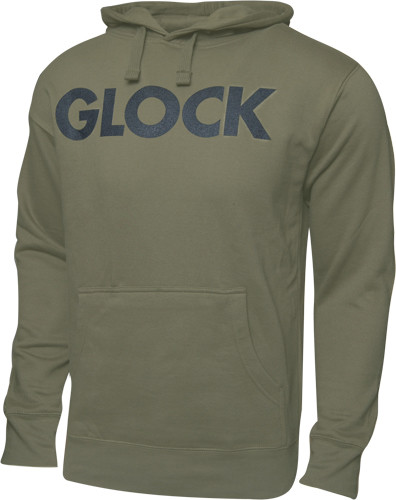 Glock OEM Traditional Hoodie Small, Green Cotton Long Sleeve Sweatshirt