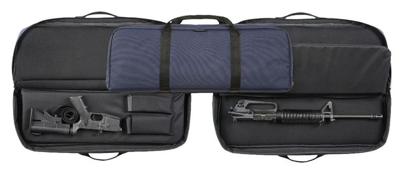Bulldog Ultra Compact Discreet Scoped Long Gun Case - 29 Inch Navy with Black Trim