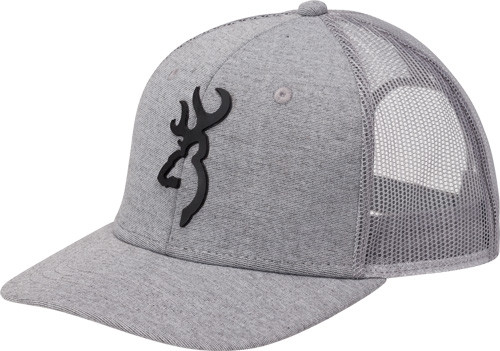 Browning Cap Turley Buck Mark Meshback Snapback Hat in Gray