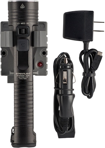 Streamlight Stinger 2020 LED Flashlight - Aircraft Grade Body, USB Charging, Black