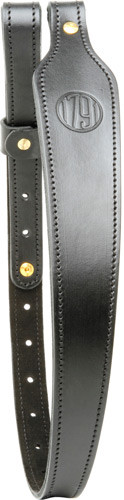 1791 Gunleather Premium Rifle Sling with Adjustable Brass Hardware - Stealth Black Leather