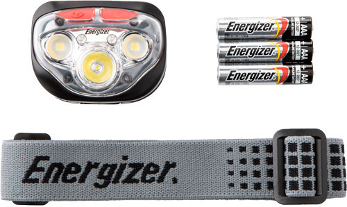 Energizer Vision HD Plus Focus Headlights with Red LED Feature and 3 AAA Batteries Included