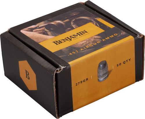Benjamin 457 Caliber Flat Nose Pellets - 50 Pellets per Pack, 4 Packs per Case