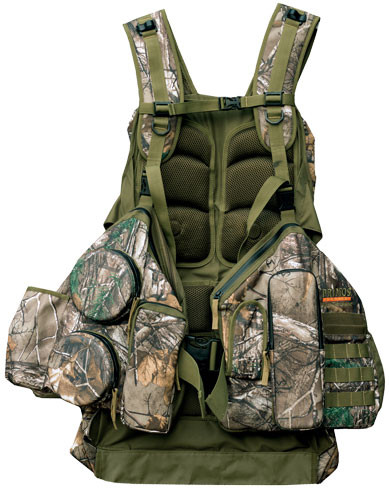 Primos Turkey Vest Rocker – Realtree Xtra Green Camo, Medium Hunting Vest with Flip Down Lounge Seat