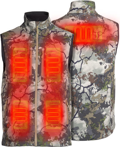 Mobile Warming Men’s KCX Kings Camo Hunting Vest - XX-Large with Battery & App Control