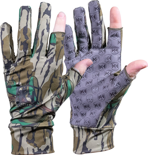 Knight and Hale Run N' Gun Mossy Oak Break-Up Country Gloves - Multi-Fit, Lightweight and Breathable