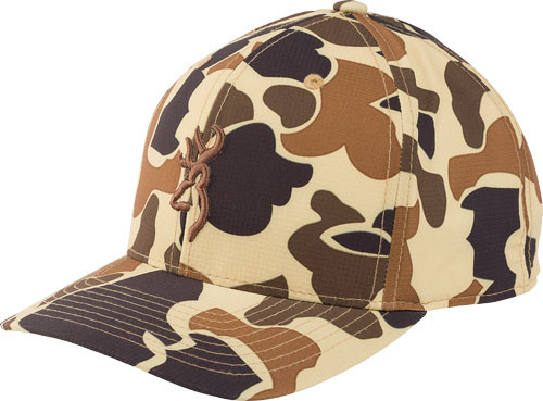 Browning Cap Cupped Up 110 Snapback - Camouflage Mesh Headgear with Mid Profile Fit
