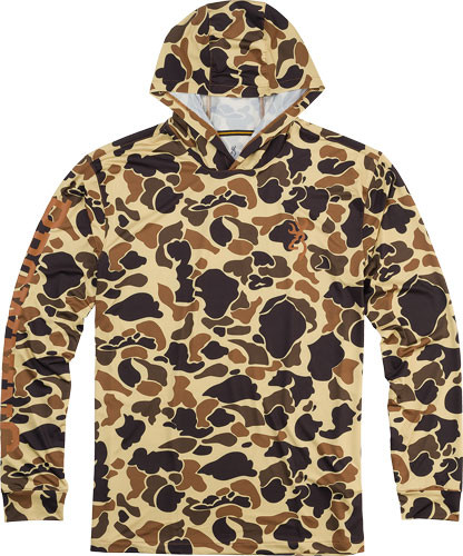 Browning Hooded L-Sleeve Tech Camo Hoodie, Medium - Realtree WAVE CMO