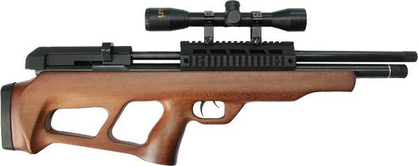 Beeman 1357 PCP Underlever Air Rifle with Hardwood Stock and 12-Shot Magazine