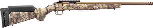 Ruger American 22LR Bronze Bolt-Action Sporting Rifle with Synthetic Camouflage Stock and Threaded Barrel Part #8372