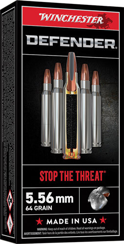 Winchester Ammunition Winchester Defender .223 Remington 64-Grain Jacketed Soft Point Ammo - 20 Rounds