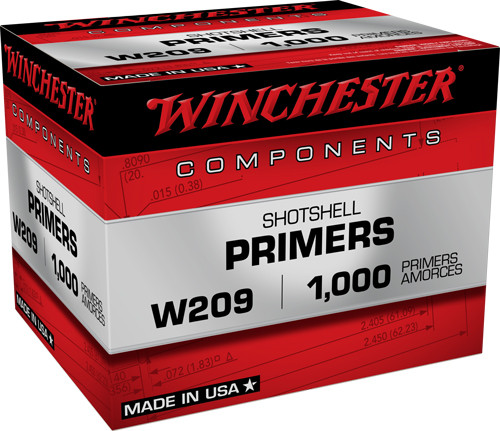 Winchester W209 Shotgun Shell Primers – Reliable All-Weather Ignition for Hunting and Shooting Sports
