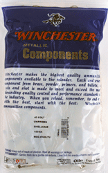 Winchester .45 Colt Unprimed Cartridge Cases - 100 Pack