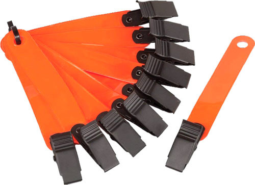 HME Products Trail Markers Reflective - Durable Vinyl with Heavy Duty Clips, 3-inch Length (10 Pack)