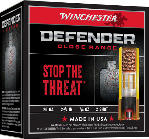 Winchester Ammunition Defender 20 Gauge 2.75-inch Shotshells (25 Rounds)