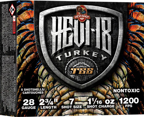 Hevi-Shot Heavy 18 TSS 28 Gauge Shotshells - 1-1/16 oz #7 Non-Toxic Shot, 1200 FPS, 3-inch Length