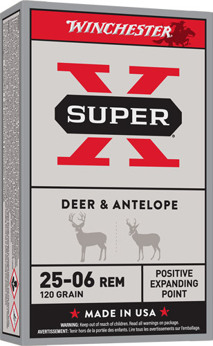 Winchester Ammunition Super-X 25-06 Remington JHP 120 Grain Rifle Ammunition