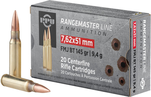Ppu 7.62x51 145-Grain FMJ BT Rifle Ammunition
