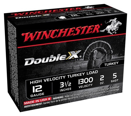 Winchester Double-X 12 Gauge 3.5-Inch Shotgun Shells - 1300 FPS, #5 Shot, 2 oz, Box of 10