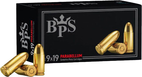 BPS Ammunition 9mm Luger 124 Grain FMJ, 50 Rounds