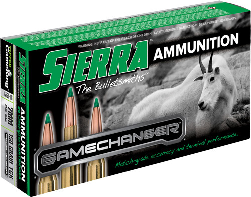 Sierra Bullets 7mm Remington Magnum 150-Grain Polymer Tipped Rifle Ammunition - Model A4550--08