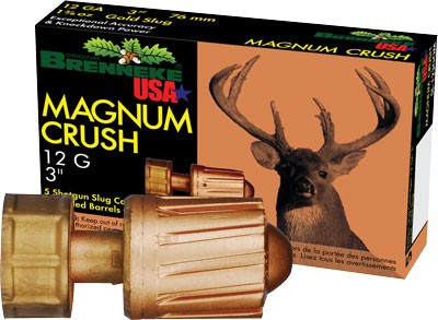 Brenneke USA Magnum Crush 12 Gauge Slug Ammunition - 3-Inch, 1-1/2 Oz, 1604 FPS