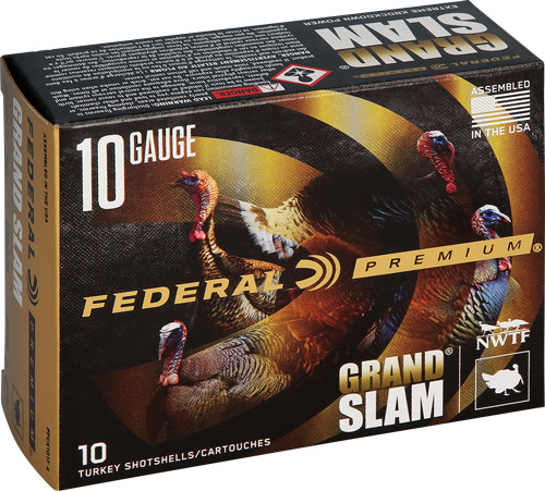 Federal Grand Slam 10 Gauge Shotshells – 2 oz #4 Lead Shot, 1200 FPS, 10 Rounds per Box