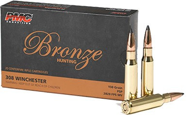 PMC 308 Winchester 150 Grain Soft Point Ammunition - Reloadable