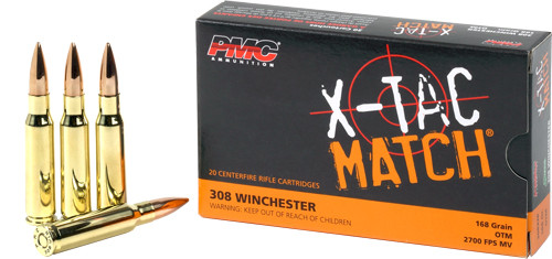 PMC 308 Winchester 168 Grain Jacketed Hollow Point Ammunition - 20 Rounds