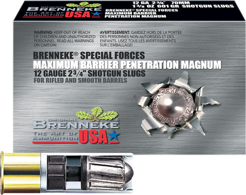 Brenneke USA 12 Gauge Special Forces Maximum Barrier Penetration Slug - Part Number SL122MBPM