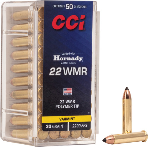 CCI 22WMR 30-Grain V-Max Polymer Tip Ammunition — 2200 FPS
