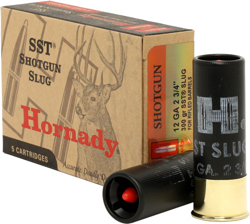 Hornady SST 12 Gauge 2.75-Inch 300 Grain Slug Ammunition - High Velocity & Precision