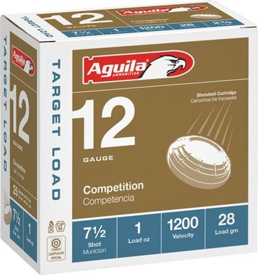 Aguila 12 Gauge 2.75-Inch Shotshells - 1 oz #7.5 Lead Shot, 1200 FPS, 25 Rounds per Box