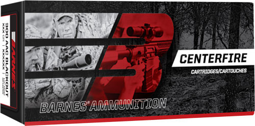 Barnes 300 AAC Blackout 120 Grain Jacketed Hollow Point Ammunition - Reloadable, 20 Rounds per Box