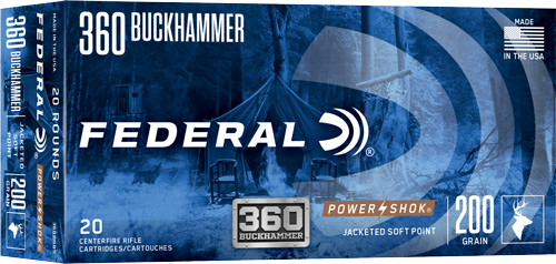 Federal Power-Shok 360 Buckhammer 200-Grain Jacketed Soft Point Ammunition