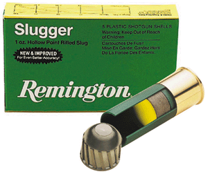 Remington Slugger 12 Gauge 2.75-Inch Slug Shells — 1 oz. Lead, 1560 FPS, 5 Rounds per Box