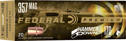 Federal Hammer Down .357 Magnum Jacketed Soft Point Ammunition - 170 Grains, Reloadable