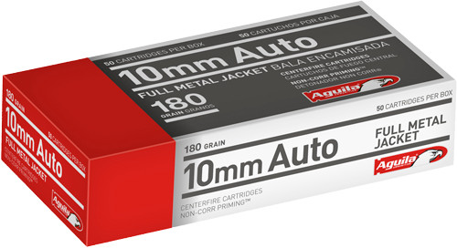 Aguila 10mm Automatic 180-Grain Full Metal Jacketed Ammo - 50 Rounds