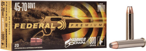 Federal Hammer Down 45-70 Government Ammunition - 300 Grain Jacketed Soft Point, Reloadable
